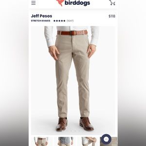 Birddogs stretch khakis. Driftwood khaki. 32x30. EUC